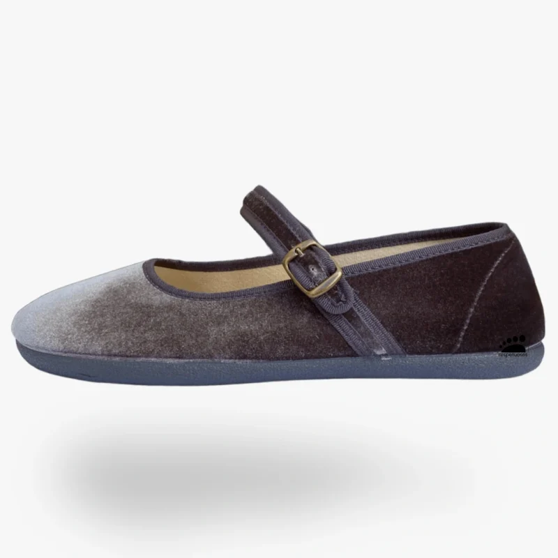 Batilas Mercedita Salón Terciopelo Gris